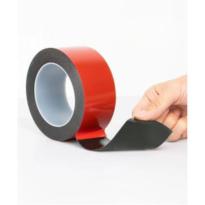 🔥ผลิตภัณฑ์ดี🔥เทปกาวซีลฟิล์มสีแดงกาวสีดำ เทปกาวสองหน้าโฟม PE กาวติดแน่น ฟิล์มสีแดง สีดำ แยกเสียง สายรัดซีล