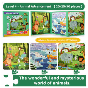 𝑭𝑶𝑹𝑴𝑰𝑵𝑫𝑺 Early Learning | Magnetic Leveled Puzzle | Jigsaw Folding Puzzle Book Interactive Game