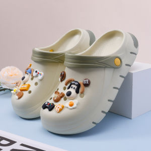 [Free Shipping] Cute Cartoon Summer Sandals For Students Thick-Soled Non-Slip And With A Closed-Toe Design Suitable For Couples And For Wearing Outdoors Lightweight And Comfortable