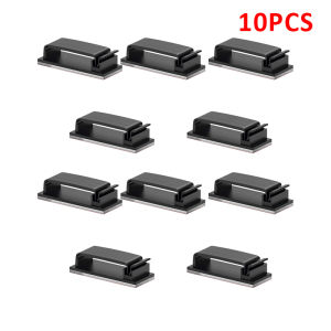 DAMILE Home Office Fasten Self Adhesive Snap On Drilling Free Multipurpose Wall Wire Organize Fixed Desk Surface Cable Management Clip 3M