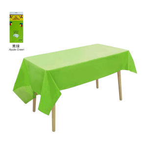 Table Cover Plain Disposable Party Tablecloth PE Plastic Cloth Birthday Dessert Long Table Decoration Party Decor Partyneeds Supplies