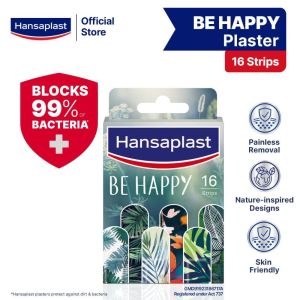 Hansaplast Limited Edition Be Happy Wound Plasters (16 Strips) / Wound Care - Cleanse Protect & Heal (Rawatan Luka)