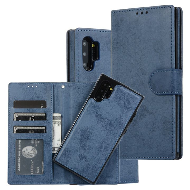For Samsung Galaxy Note 10 Samsung Galaxy Note 10+ Note 10 Plus PU  Leather Case Magnetic Detachable Stand Flip Wallet Cover with Card Slots  Casing