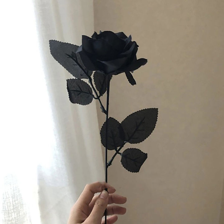 Fake Gothic Roses Akabs Gothic Black Rose Artificial Flowers Simulation Flowers Valentine ...