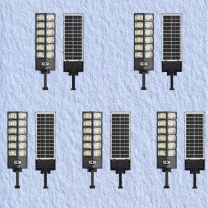 New solar street lamps outdoor garden lamps double-row high-brightness integrated sensor lamps new rural outdoor lighting lamps
