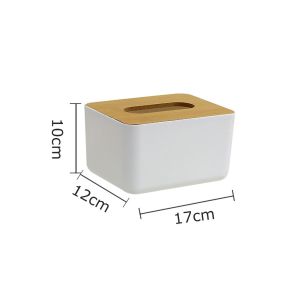 Hộp Đựng Giấy Ăn Nhựa Trong Suốt Nắp Tre Gỗ Thiết Kế Sang Trọng Đa Dạng Nhiều Kích Thước LAZYL