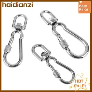 haidianzi Stainless Steel Swivel Snap Hooks Locking Dog Leash Buckle Quick Release Buckle Carabiner Clips For Dog Walking Camping