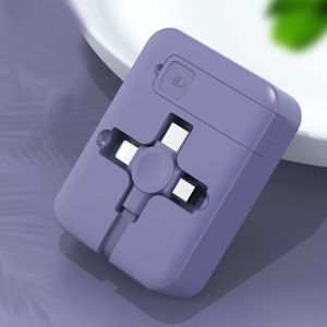 Retractable 3 in 1 Fast Charger With Phone Holder For Android/Type C/IOS Chargeable Organizer Retractable Charger USB Charging Fast Cord USB Cable Organizer Charger Set Cord cable cable organizer