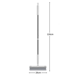 GreenHouse แปรงขัดพื้น 2in1 พร้อมที่รีดน้ำในตัว แปรงถูพื้น มีที่กวาดน้ำ แปรงขัดห้องน้ำ แปรงล้างพื้น แปรงล้างห้องน้ำ มีที่ปาดน้ำ