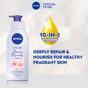[BUY 2 FREE 1] NIVEA BODY LOTION - CHERRY BLOSSOM & JOJOBA OIL (3x400ml) (Losen Badan)