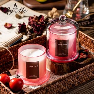 [150g]Soy Wax Scented Candle with Glass Dome Essential Oil Aromatherapy Home Fragrance