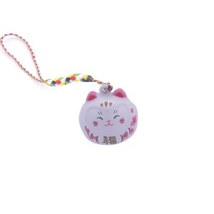 DEGRAD Gifts Trinkets Bag Pendant Phone Pendant Keyring Cartoon Mobile Phone Strap Maneki Neko Japanese Lucky Cat Keychain Phone Charm
