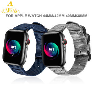 VUAERANG Fabric Strap compatible for Apple Watch 6 SE 44mm 40mm Band Woven Nylon Watchband For i Watch Series 5 4 3 42mm 38mm Bracelet