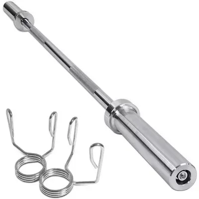 6ft Olympic Barbell Bar 275kg Capacity With Clip Type Lock (Bushing)
