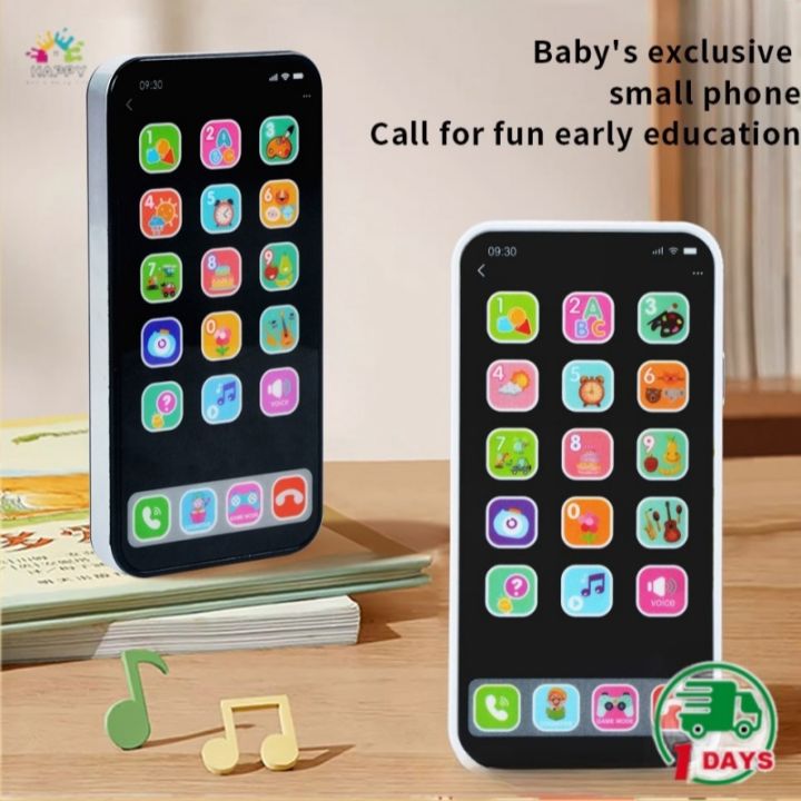Eyfs Phones 【24h】Kids Telephone Toys - Simulation Smartphone Baby Toy Handphone ...