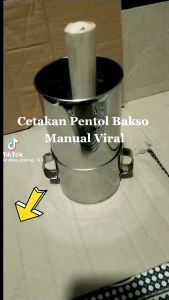 Cetakan Pentol Bakso Cilok stainless 8 Lubang Gratis 1pcs Sodet Plastik/Lemet Plastik