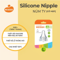 Núm Ti Wesser Cổ Hẹp Núm Vú Cho Bé Sơ Sinh Silicon Siêu Mềm Đủ Size từ 0 đến 18 tháng. 