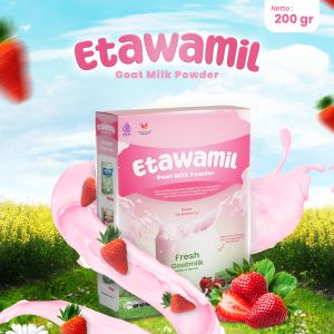 Susu Kambing ETAWAMIL Bubuk - Susu Etawa Strawberry Stoberi Halal BPOM 200gram - ETAWAMIL