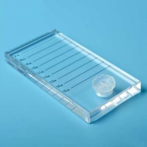 Pallete Kaca Tempat Eyelash Extension Glass 2 In 1 Tempat Lem Eyelash Extension