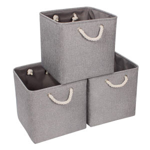 NINEONE Large Capacity Folding Canvas Storage Box Toys Clothes Storage Basket Home Organization Storage Bins Cubes