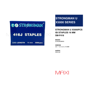 ISI STAPLES TEMBAKAN ANGIN 416J STRONGMAN - 1 BOX ISI 5000 PCS