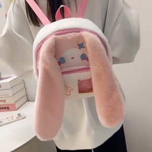 Beg Galas Kartun Cartoon Bunny Backpack Cute Rabbit Plush School Bag Casual Bag Kids Girls Travel