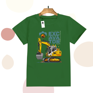 Code8.id DTF Excavator Kaos anak laki laki kaos anak anak best seller Awan MURAH DAN TRENDY
