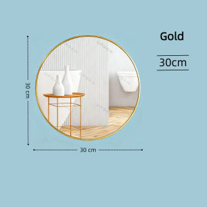 UPSEN Bathroom Mirror with Rack Wall Mirror Round Mirror Objective Mirror Mounted Mirror Toilet Mirror