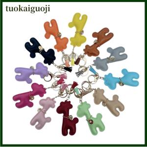 tuokaiguoji Hươu cao cổ dây đeo cổ tay điện thoại di động Trường hợp mặt dây chuyền Túi Mặt dây chuyền phim hoạt hình hươu điện thoại di động Trường hợp vá dây đeo cổ tay