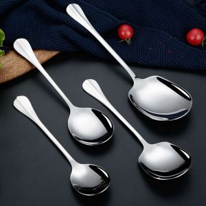 SKJK Western Bar Cafe Restaurant Rice Dinner Dish Kitchen Supplies Buffet Serving Spoon Public Spoon Tableware Soup Spoon