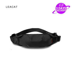 Leacat Men Fanny Pack Teenager Outdoor Sports Running Cycling Waist Bag Pack Male Fashion Shoulder Belt Bag Travel Phone Pouch Bags