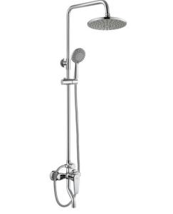 Rainfall Shower Faucet Set Single Lever Bathtub Shower Mixer Faucet with Storage Shelf Shower Hot Cold Water Tap Good Quality