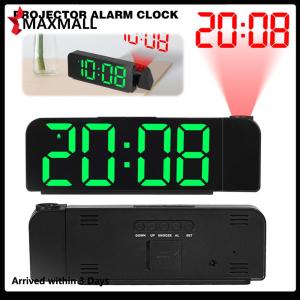 【New Arrival】 นาฬิกาปลุกโปรเจคเตอร์ดีไซน์หรูพร้อมปรับความสว่างสำหรับตกแต่งห้องนอนและทำงาน จอใหญ่พร้อมไฟนอนและฟังก์ชันซูซ