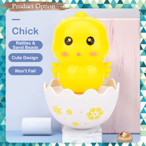 [Choo Choo Toy] Baby Tumbler Toy For Baby Penguin Rabbit Chicken Mini Tumbler Toy Rattle Toys Mainan Baby 不倒翁玩具 - BT304