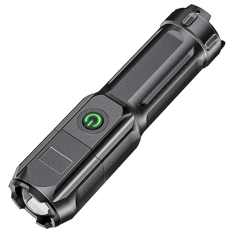 Highlight Zoom Tactical LED Flashlight, Strong Light 3 Modes Waterproof Rechargeable Torch For Outdoor
_voghion.com
