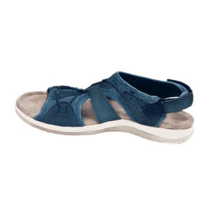 Free Shipping New Roman Wedge Sandals Round-Toe With Velcro Straps Retro Style One-Size-Fits-All Solid-Color Beach Sandals For Women