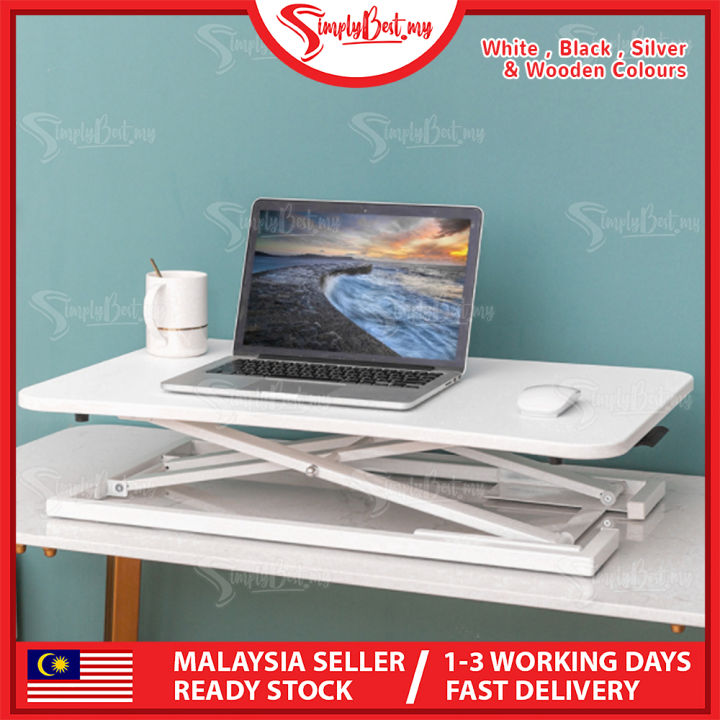 SIMPLYBEST Office Standing Desk Height Adjustable Computer Table Stand