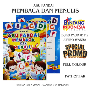 BUKU TK JUMBO - AKU PANDAI BELAJAR DAN MENULIS UNTUK PAUD DAN TK FULL COLOUR