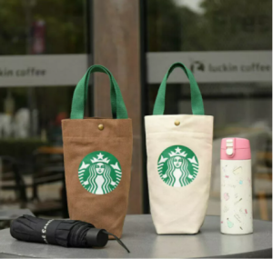 ❤️【9.9 Fast delivery】Starbuck Coffee Handbag Reusable Pouch Tote Cup Carrier Bag Tumbler Carrier Holder