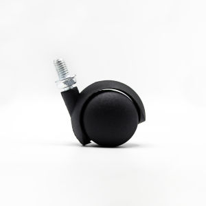 Kefva ลูกล้อพลาสติกเกลียว 3 หุน สีดำ (แพ็ค 4 ชิ้น) | ลูกล้อเลื่อน สำหรับชั้นวาง ชั้นตะกร้า มินิมาร์ท รถเข็นเล็ก