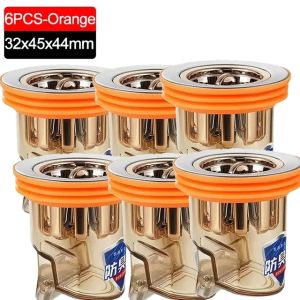 Feelife 1/3/6Pcs Bathroom Floor Drain Core Toilet Deodorant Anti-Odor Floor Drain Cover Hair Filter Gravity-Induction Sewer Shower Drain Strainer