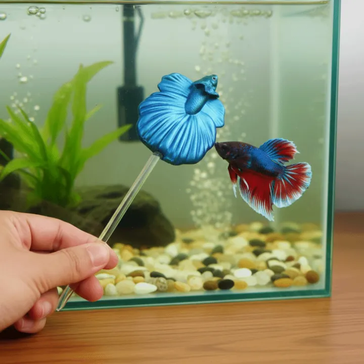 Fish Shaped Teasing Fish Stick Colorful Resin Betta Training Wand Fun ...