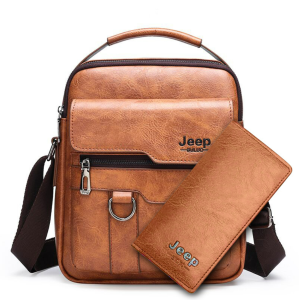 JEEP BULUO Luxury Brand Men Messenger Bags Crossbody Business Casual Handbag Large Capacity