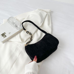 Sling Bag for Women Korean Student Shoulder Bag Fashion Womens Crossbody Bag Striped Velvet Handbag