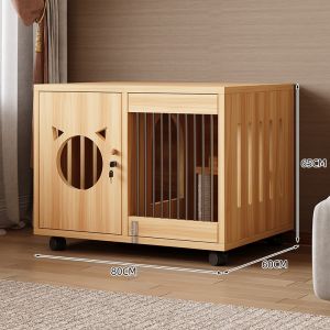 GREENPETS Three-Tier Cat Cage Cat Villa Cat House Large Cat Cage Solid Wood Pet Cage for Pet Shop Use