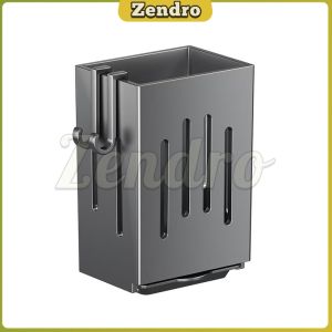 Zendro Wall Mounted Spoon Fork Organizer Plastic Detachable Cage Chopstick Holder Kitchen Rack Organizer