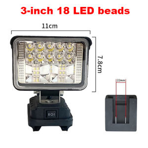 4/5/8Inch Led Portable Work Lamp USB Cordless Li-ion Battery Light Outdoor Emergency Light