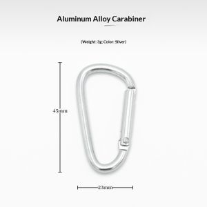 SERENEGLOW Lightweight Aluminum D-Shaped Carabiner for Outdoor Activities Camping Hiking and Backpacking Gear