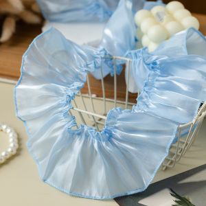 MAJESTI Rộng 7cm Viền ruy băng satin Xếp ly Sợi vải bóng Viền ren xếp ly Tự làm Viền xếp ly Trang trí trang phục