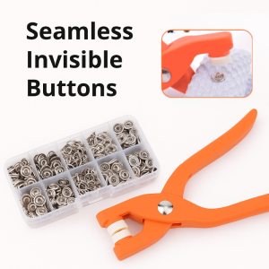 Diy Invisible Metal Hidden Buttons Clothes Snap Coat Buttons Seamless Snap Fastener Set